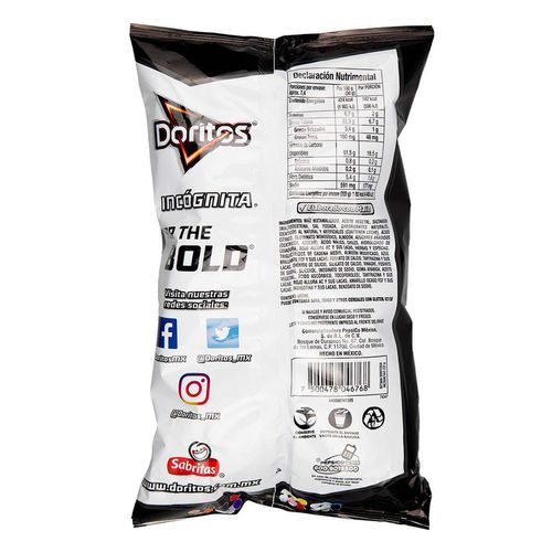 Botana Doritos Incognita Licencia 222g