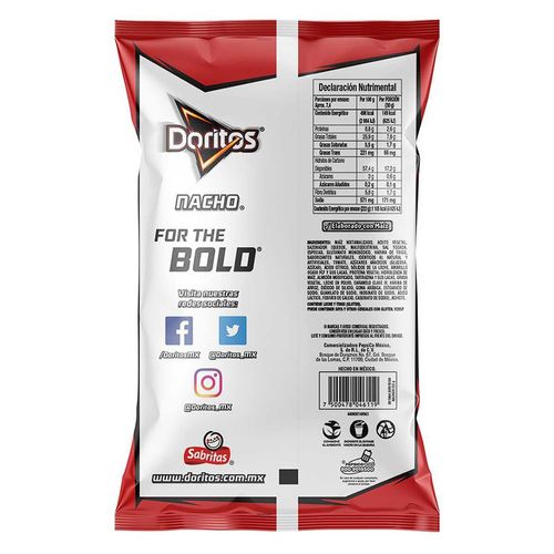 Botana Doritos Nachos Licencia 222g