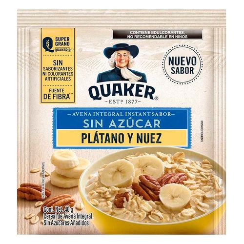 Avena Quaker Instantánea Plátano 40g