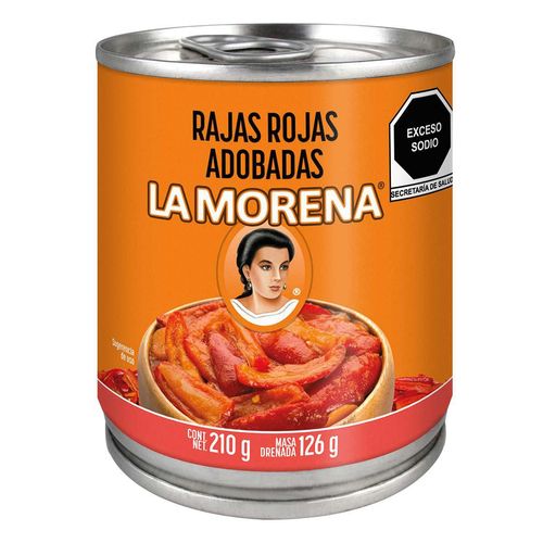 Rajas La Morena Rojas Adobadas 210g