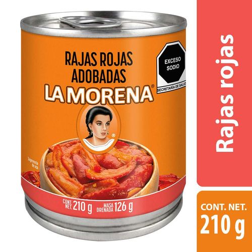 Rajas La Morena Rojas Adobadas 210g