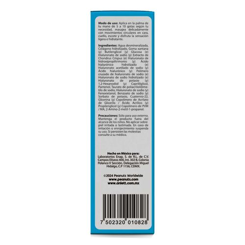 Crema Peanuts Facial Ácido Hialurónico 50ml