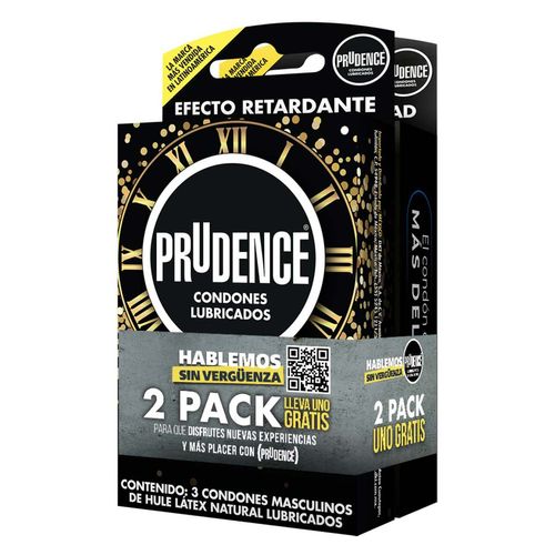 Condones Prudence Retardante Ultra Sensitivo Extra Time + Zero 2 Pack con 6 Piezas