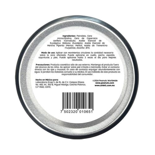 Pomada Mentol Peanuts 90g