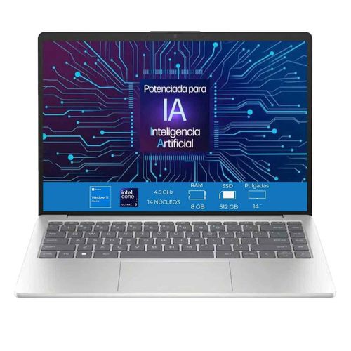 Laptop HP Intel Core Ultra 14 Pulgadas ep1001la CiU5 512GB 8GB