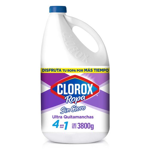 Quitamanchas sin Cloro Clorox Ropa 4 en 1 para ropa blanca 3.8L