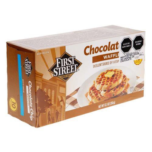 Waffles First Street Chispas de Chocolate 350g