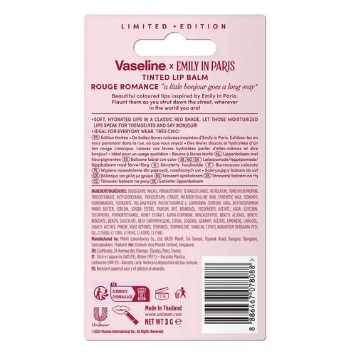Bálsamo Labial Vaseline Emily In Paris Rouge Romance 3g