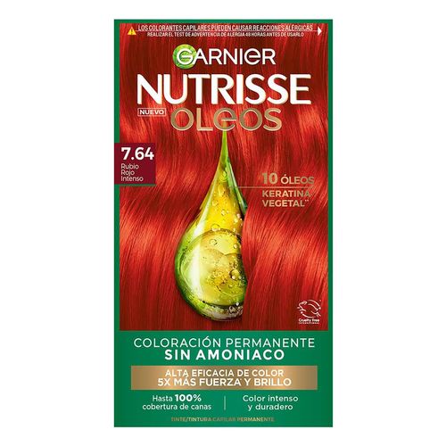 Tinte para Cabello Nutrisse Oleos Rubio Rojo Intenso 7.64