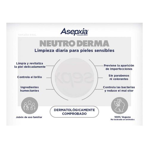 Jabón Asepxia Neutro Derma 100g