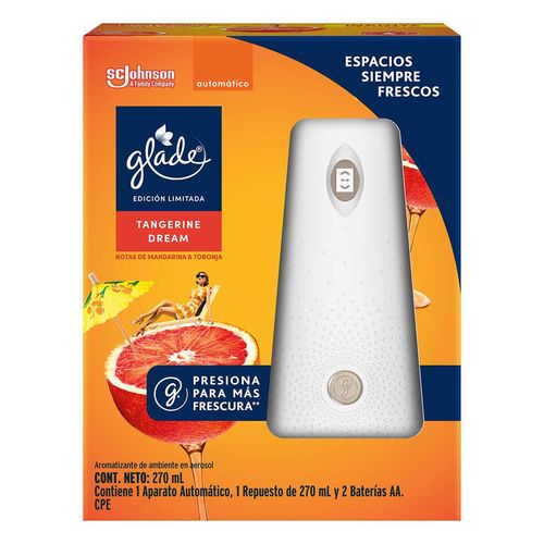 Aromatizante de Ambiente Glade Aparato Tangerine Dream 270ml