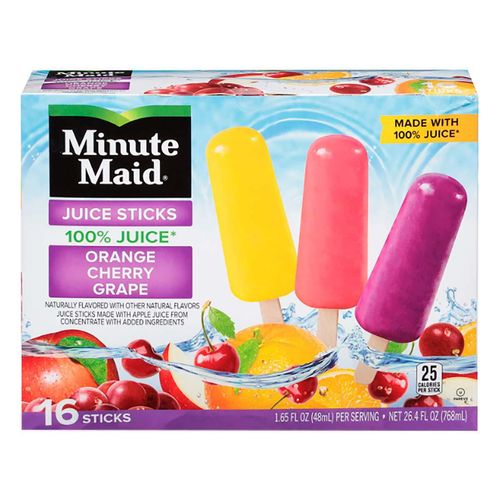Paletas Minute Maid Naranja, Cereza y Uva 768ml