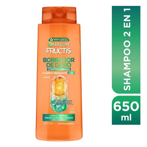 Shampoo Fructis Borrador de Daño Control Grasa 650ml