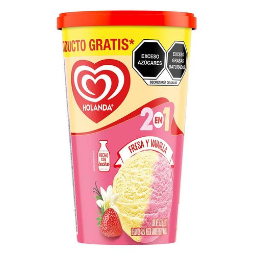 Helado Holanda Fresa Vainilla 1.1L 622g