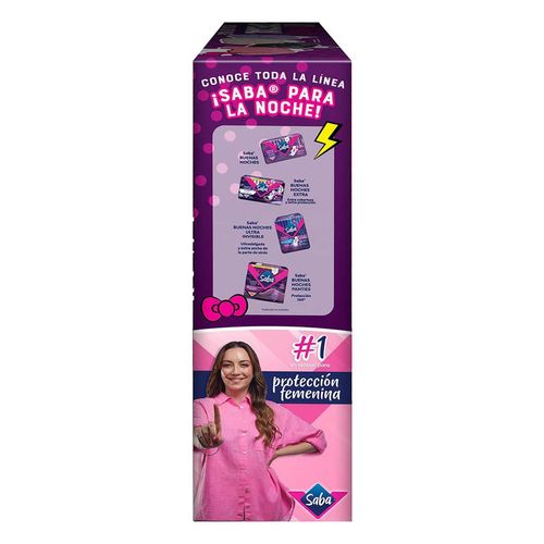 Toallas Femeninas Saba Buenas Noches 28 Unidades + Bolsa de Viaje HK