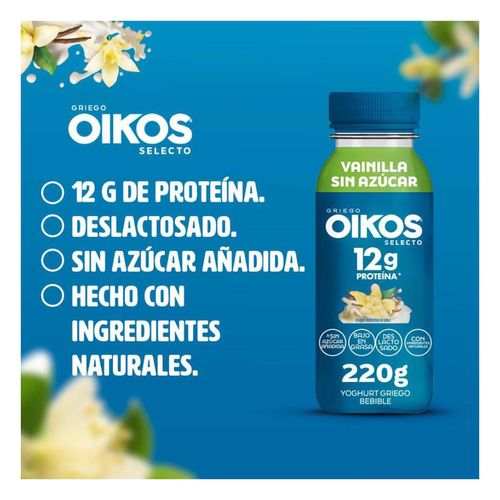 Yoghurt Bebible Oikos Selecto 12g Proteína Vainilla Sin Azucar 220g