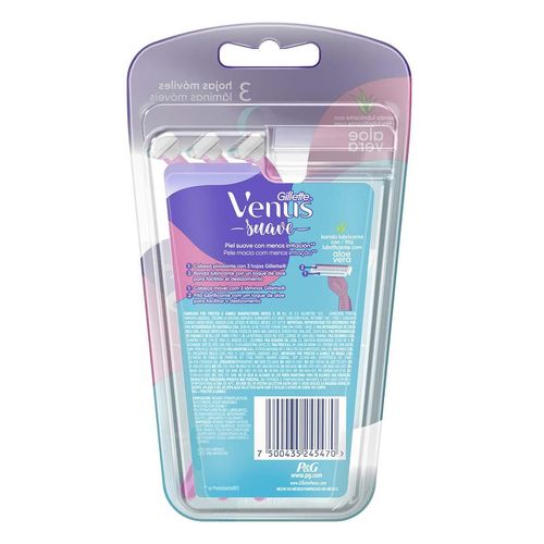Rastrillos Gillette Venus Suave Desechable 3 Piezas
