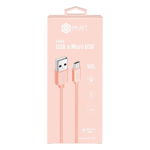 Cable Cargador Select Sound Micro USB Durazno Microdur-Sp