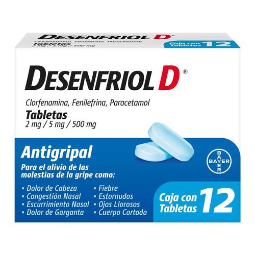 Desenfriol D Antigipal Paracetamol 12 Tabletas 500mg