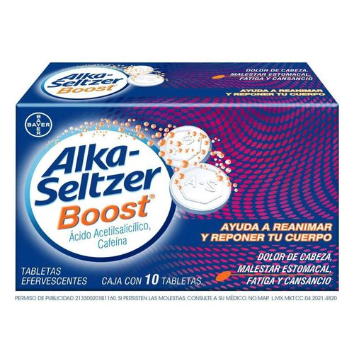 Alka Seltzer Boost Caja con 10 Tabletas Efervescentes