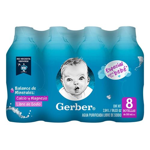 Agua Natural Gerber 8 Pack 355 ml