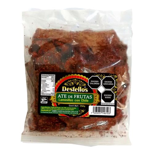 Destellos Dulce Laminilla de Fruta con Chile 250g