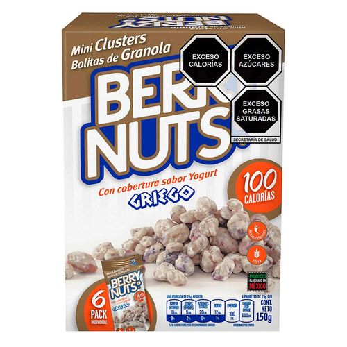 Mini Clusters Bolitas de Granola sabor Yogurt Griego 6 Pack 150g