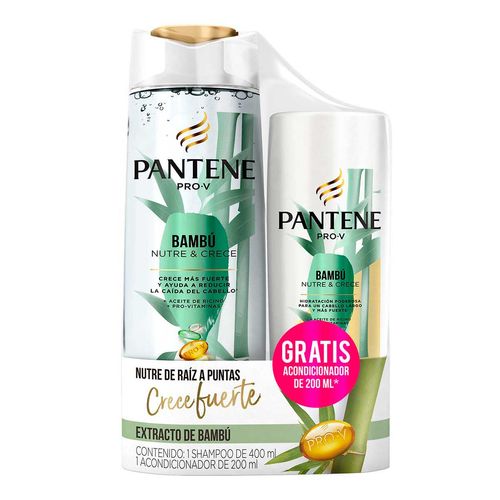 Shampoo Pantene Pro-V Bambú Nutre y Crece 400ml + Acondicionador 200ml