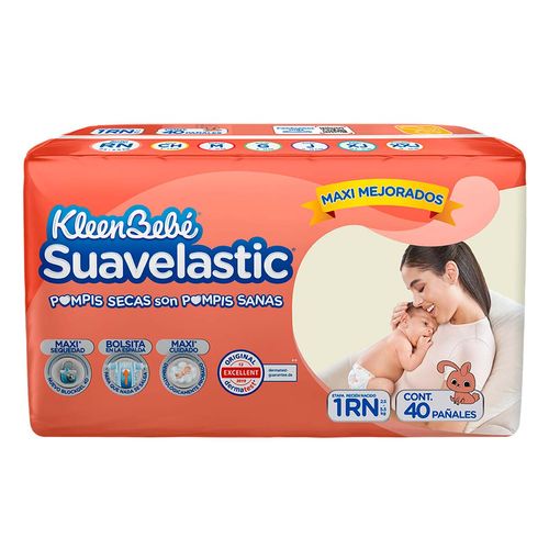 Pañales KleenBebé Suavelastic Etapa 1 Recién Nacido Unisex 40 Pañales