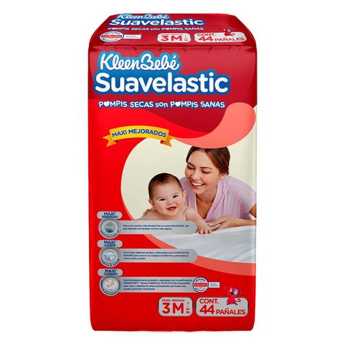 Pañales KleenBebé Suavelastic Etapa 3 Mediano Unisex 44 Pañales