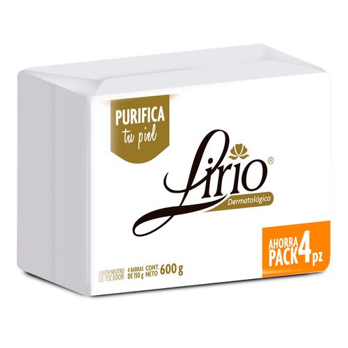Jabón en Barra Lirio Dermatológico 4 Barras de 150g