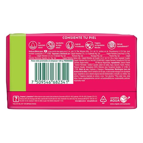 Jabón de Tocador Palmolive Naturals Cereza y Coco Sensación Humectante 4x120g