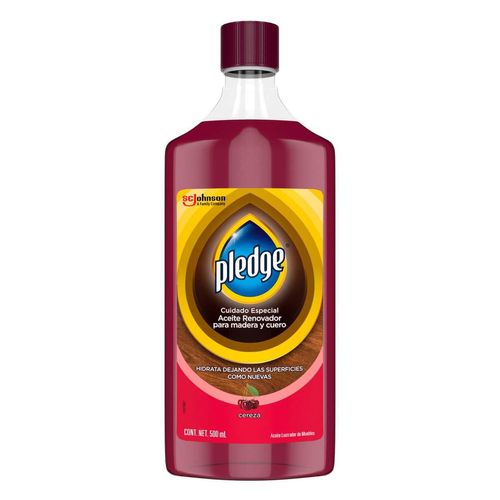 Lustrador Renovador de Muebles de Madera y Cuero en Aceite Pledge Cereza 500ml