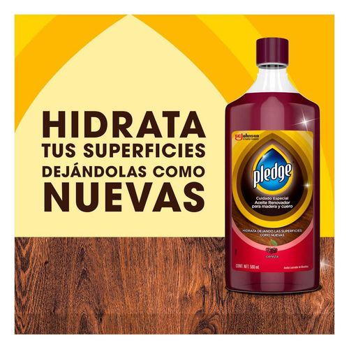 Lustrador Renovador de Muebles de Madera y Cuero en Aceite Pledge Cereza 500ml