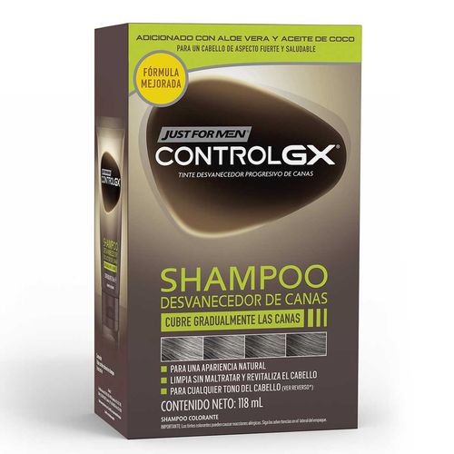 Shampoo Colorante Just For Men Control GX Desvanecedor de Canas 118ml