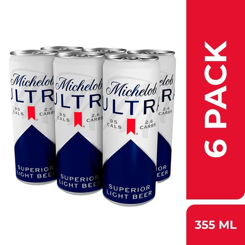 Cerveza Michelob Ultra 6 Latas de 355ml Cada Uno
