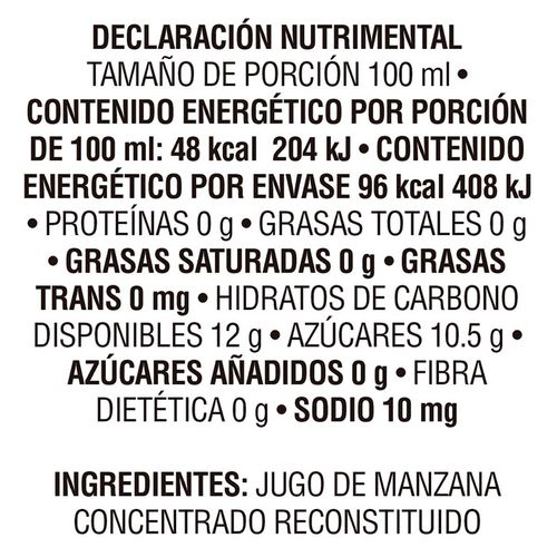 Jugo Tree Top 100% Manzana 200ml