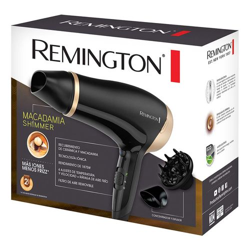 Secadora de Cabello Remington 1875 W Cerámica con Macadamia Control de Frizz