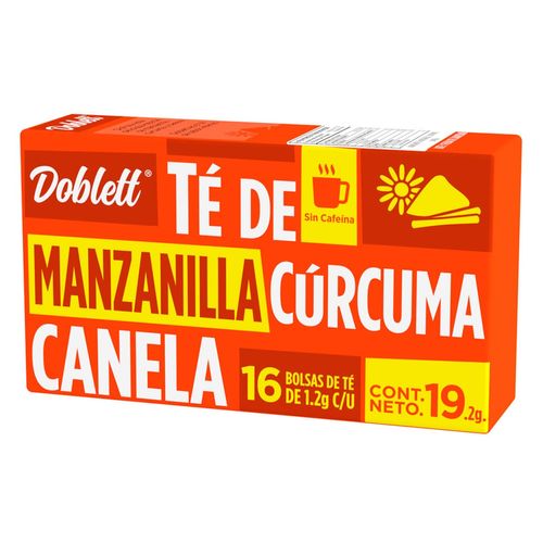 Té Doblett Manzanilla Cúrcuma Canela 16 Sobres