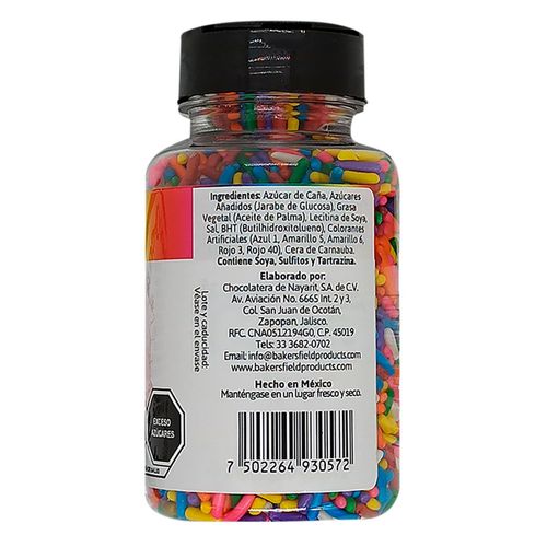 Dulces para Decorar Sprinkles Bakersfied Multicolor 113g