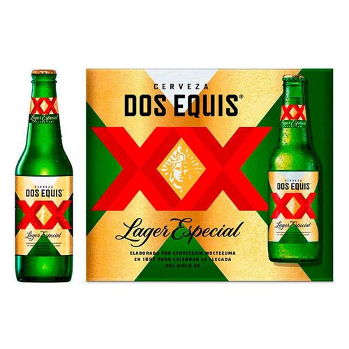 Cerveza Clara Dos Equis Lager 12 Botellas de 355 ml c/u