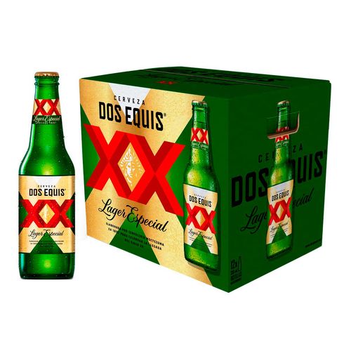 Cerveza Clara Dos Equis Lager 12 Botellas de 355 ml c/u
