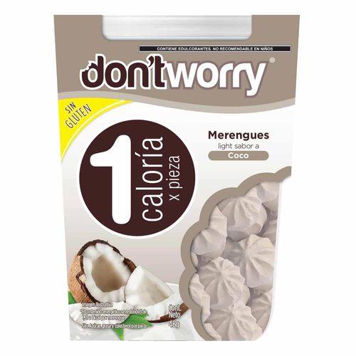 Merengue Dontworry Light Sabor Coco 46g
