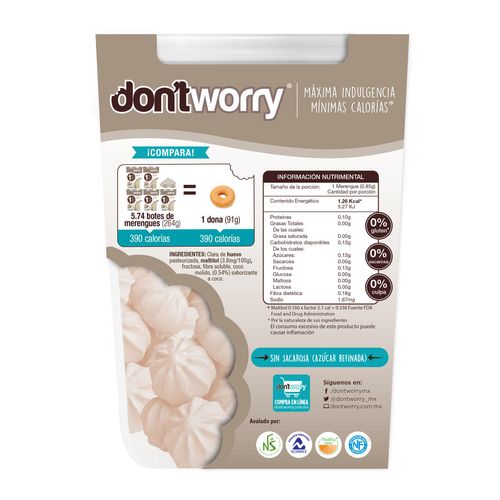 Merengue Dontworry Light Sabor Coco 46g