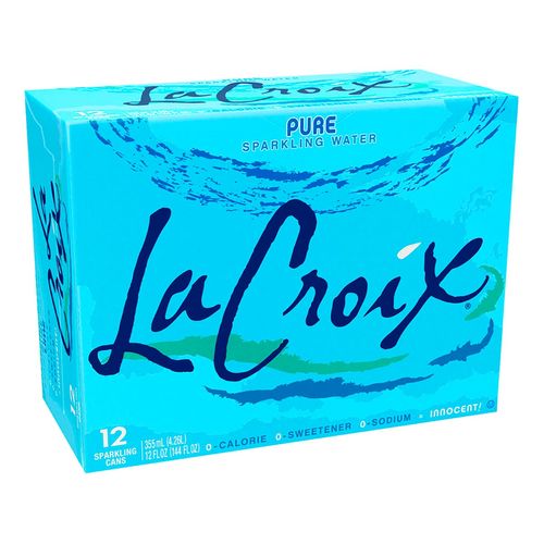 Agua Mineral La Croix Natural 12 Pack 355ml