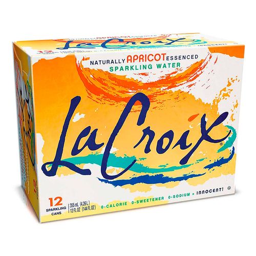 Bebida La Croix Chabacano 12 Pack 355ml