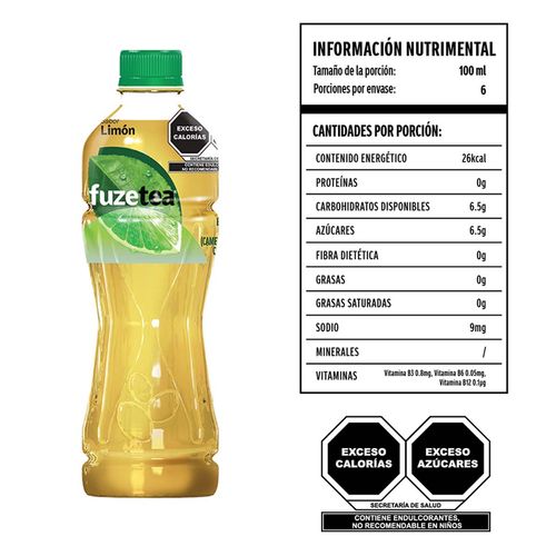 Bebida Fuze Tea Sabor Té Verde Limón 600ml