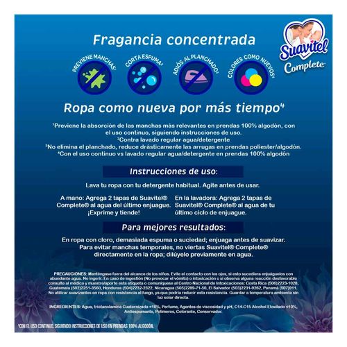 Suavizante de Telas Suavitel Complete Fresca Primavera 1.3L