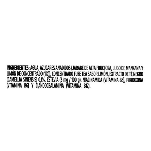 Té Negro Fuze Tea Sabor Limón 600ml