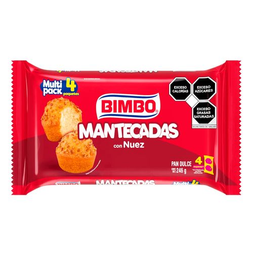 Mantecadas Bimbo Nuez 8 Piezas 246g